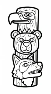 image pour coloriage Amérindiens enfant