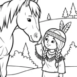 coloriage Amérindiens à imprimer pdf