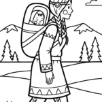coloriage Amérindiens à imprimer pdf gratuit
