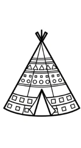 coloriage Amérindiens à imprimer gratuitement pdf