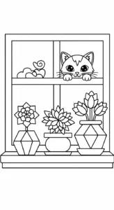 coloriage Chaton pour enfant de 7 ans