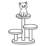 coloriage Chaton a imprimer pour enfant de 4 ans