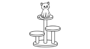 coloriage Chaton a imprimer pour enfant de 4 ans