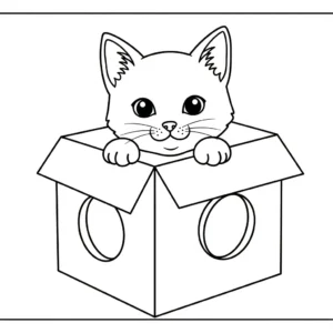coloriage Chaton pour enfant de 3 ans