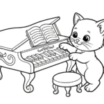coloriage Chaton pour enfant de 5 ans