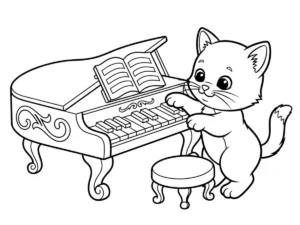 coloriage Chaton pour enfant de 5 ans