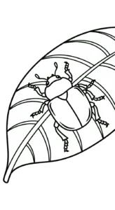 coloriage Coleoptera à imprimer pour enfant de 3 ans