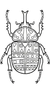 coloriage Coleoptera à imprimer pour enfant de 7 ans