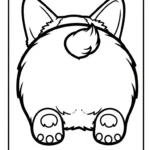 coloriage Corgi à imprimer