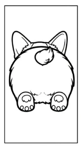 coloriage Corgi à imprimer