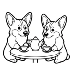 imprimer coloriage Corgi pour enfant