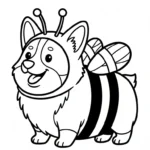 coloriage Corgi de pour enfants