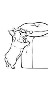 coloriage Corgi à imprimer pour enfant de 2 ans