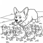 coloriage Corgi pour enfants à imprimer