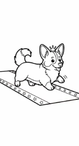 coloriage Corgi et decoupage
