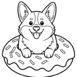 coloriage Corgi a colorier en ligne