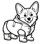 coloriage Corgi pour enfant de 4 ans