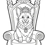 coloriage Corgi pour enfant de 6 ans