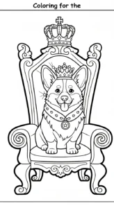 coloriage Corgi pour enfant de 6 ans