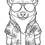 coloriage Corgi a colorier en ligne