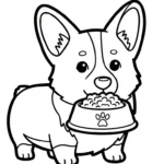 coloriage Corgi pour enfant de 7 ans