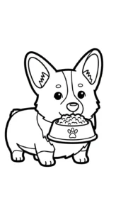 coloriage Corgi pour enfant de 7 ans