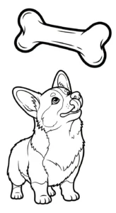 coloriage Corgi à imprimer pour enfant de 12 ans