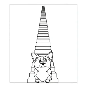 coloriage Corgi pour enfant de 6 ans