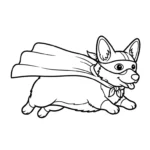 coloriage Corgi à imprimer pour enfant de 10 ans