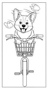 coloriage Corgi pour enfant de 6 ans