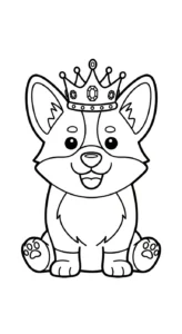 coloriage Corgi pour enfant de 10 ans