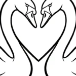 coloriage Cygne pour enfant de 3 ans