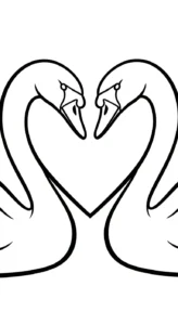 coloriage Cygne pour enfant de 3 ans