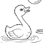 coloriage Cygne gratuit en ligne