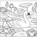 a imprimer coloriage Cygne gratuit