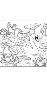 a imprimer coloriage Cygne gratuit