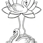 coloriage Cygne pour enfant de 6 ans