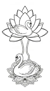 coloriage Cygne pour enfant de 6 ans