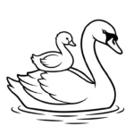 imprimer coloriage Cygne