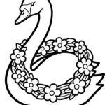 coloriage Cygne à imprimer pour enfant de 2 ans