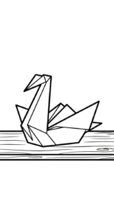 coloriage Cygne a telecharger