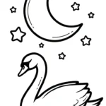 coloriage Cygne pour enfant à imprimer