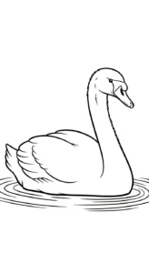 coloriage Cygne à imprimer pour enfant de 3 ans