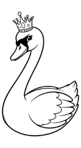 imprimer coloriage Cygne gratuit