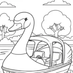 coloriage Cygne pour enfant de 5 ans