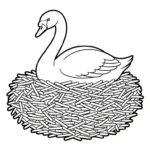 coloriage Cygne pour enfant de 3 ans