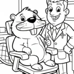 coloriage Dentiste et decoupage