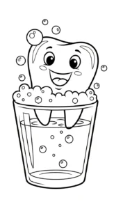 coloriage Dentiste à imprimer pour enfant de 8 ans