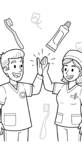 coloriage Dentiste pour enfants à imprimer