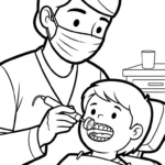 coloriage Dentiste pour enfants a imprimer gratuit